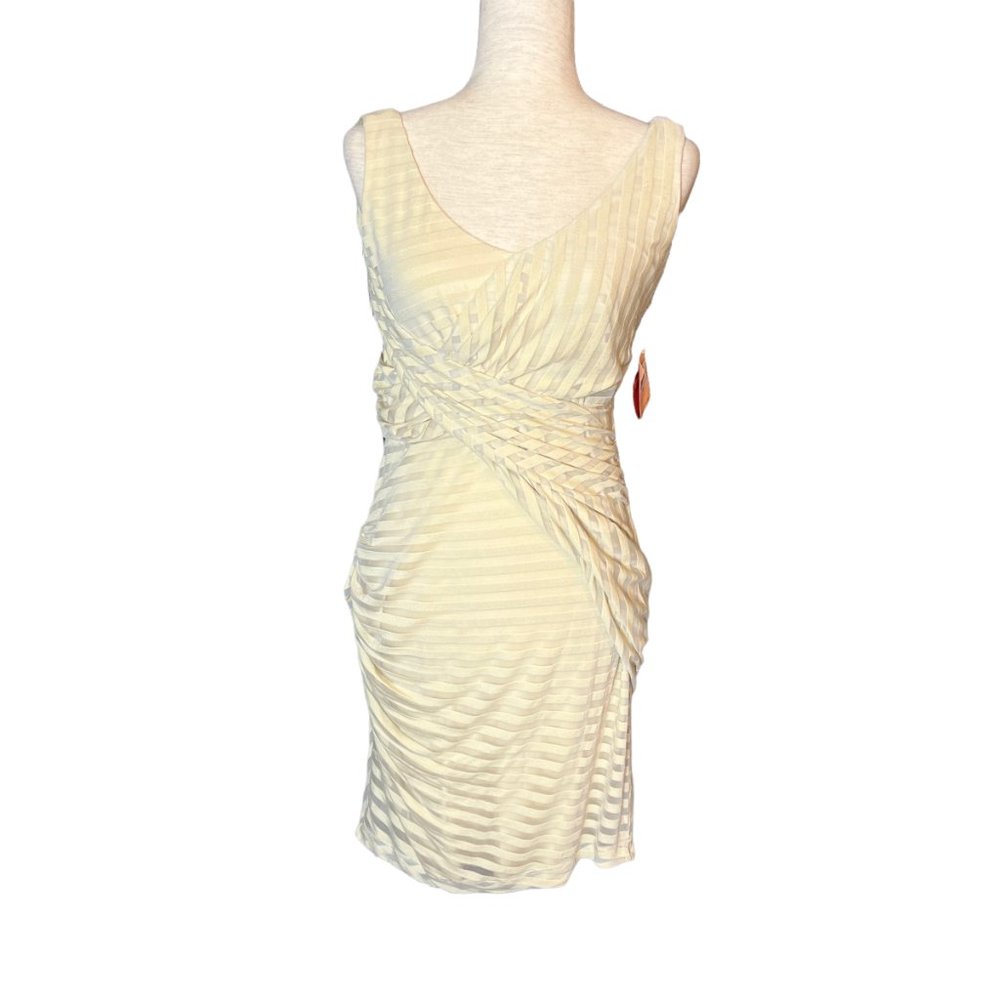 ALI RO cream colored drapey striped flowing dress NEW WITH TAGS
